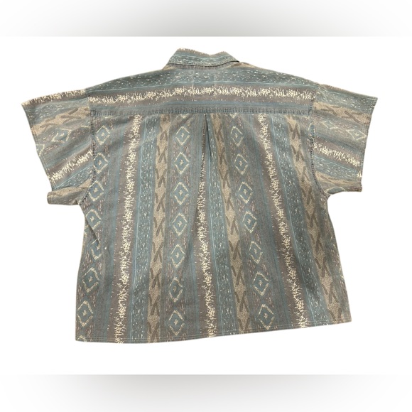 Vintage 90s Shirt Sleeve Button Down - Picture 3 of 5